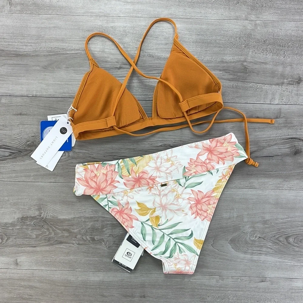 ☀️RIP CURL☀️ CLS SURF ECO XBACK TRI TOP LA BONITA HI WAIST CHEEKY BIKINI…